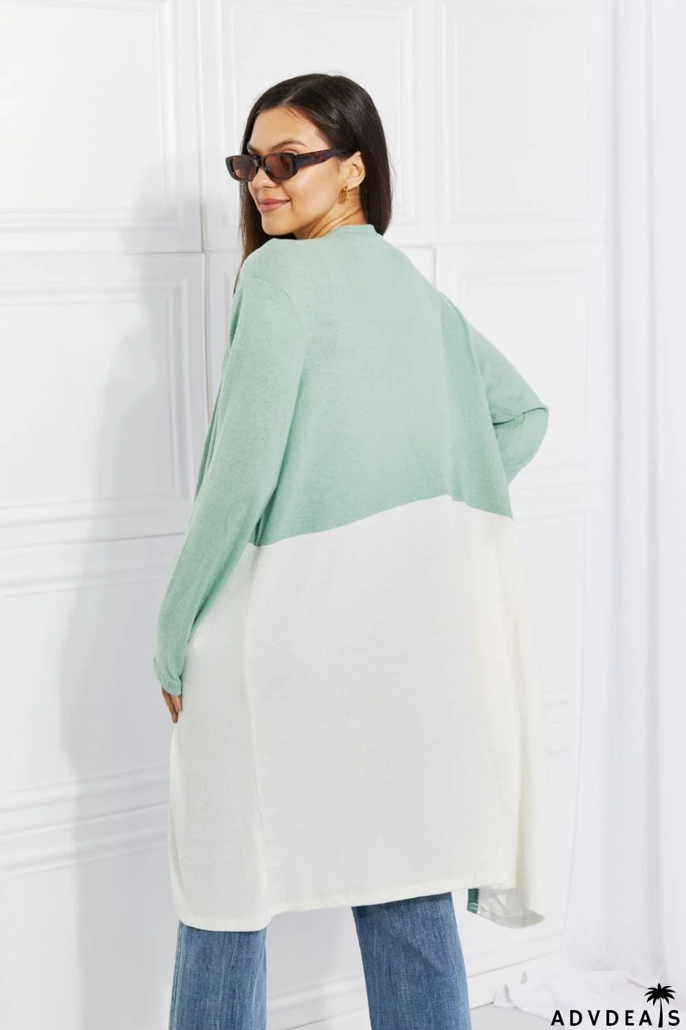 Culture Code Until You Came Color Block Duster Cardigan