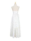 Polka Dot Lace-Up Condole Belt Maxi Dress