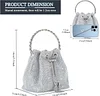 Clutch Abendtasche Luxus Damen Kleine Umh&auml;ngetasche Kupplung f&uuml;r Zeremonie Hochzeit/Party/Abschlussball Box Taschen aus Strass handgefertigt