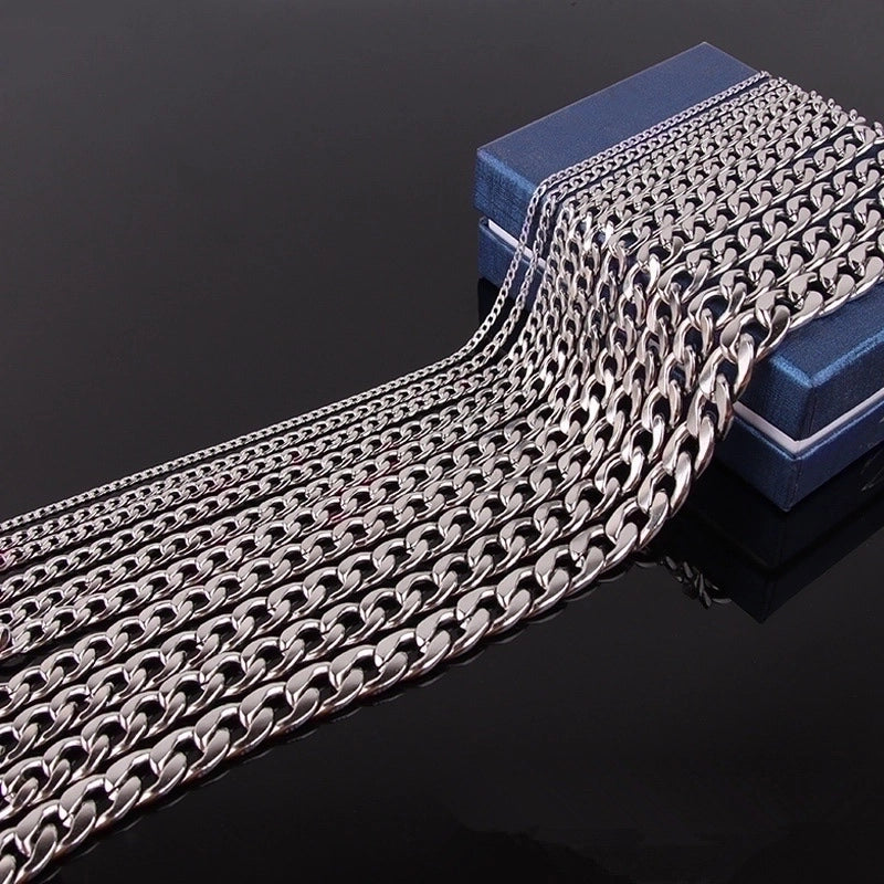 Fashion Solid Color Stainless Steel Plating Unisex Necklace