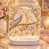 DIY Diamond Art LED Night Light &ndash; Light-Up Table Decor, Double-Sided Printed DIY Crystal Pearl Painting Decoration for Holiday & Gifts(Flower)
