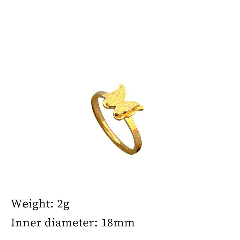 Unisex Cute & Edgy Crown Titanium Steel Polishing Rings