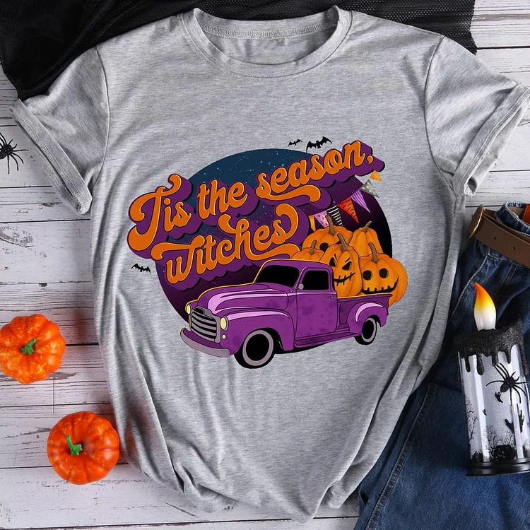 Intage Pumpkin Truck  T-Shirt Tee-07359-Annaletters