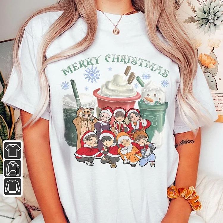 ATEEZ Merry Christmas Casual T-shirt officialateezshop