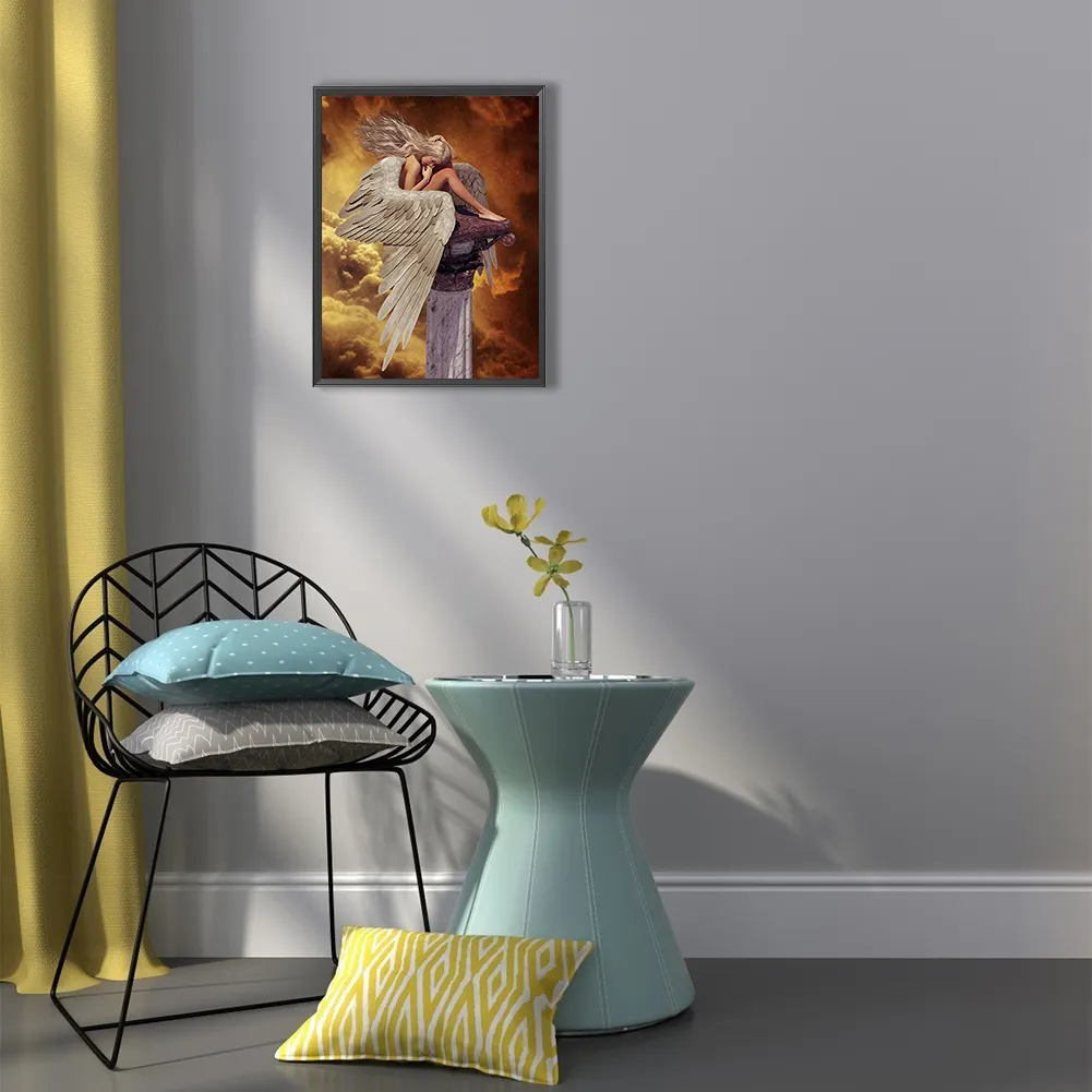 Full Round Diamond Painting 30*40cm - Winged Angel