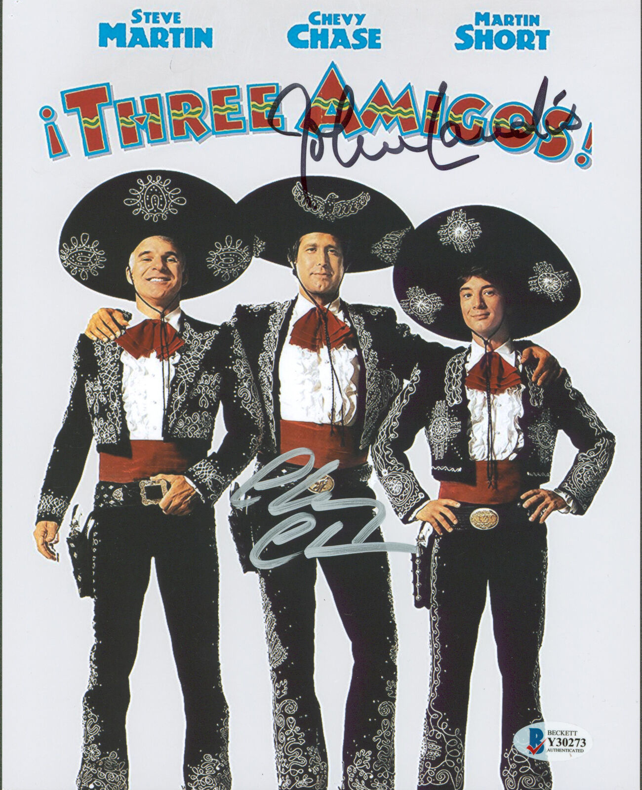 Chevy Chase & John Landis Three Amigos! Authentic Signed 8x10 Photo Poster painting BAS #Y30273