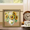 Diamond Painting Wooden Double-Sided Vase of sunflowers Ornaments Kit with Photo Frame Desktop