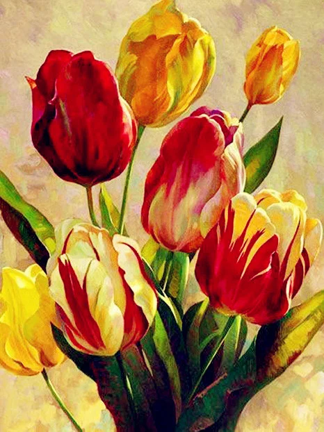 Diamond Painting - Full Round/Square Drill - Flower(30*40 - 50*60cm)