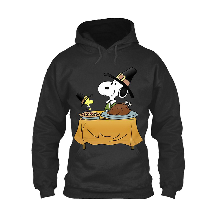 Snoopy With Turkey, Thanksgiving Classic Hoodie