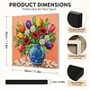 Framed Blue Vase -  DIY Button Art Painting Kit for Creativity DIY Pearl Dot Crafts for Gift Home Wall Decor 30*30CM