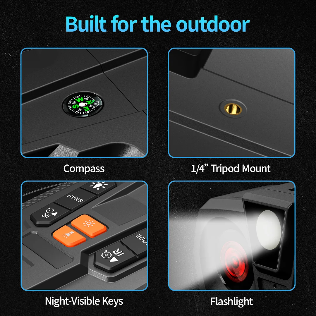 BEBANG 4K Night Vision Goggles for Adults, 10x Night Vision Binoculars for Outdoor Exploration & Camping Gear, 32GB