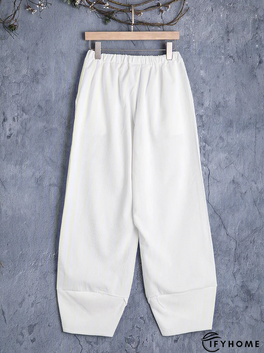 Corduroy Loose Striped Linen & Cotton Bottoms | IFYHOME