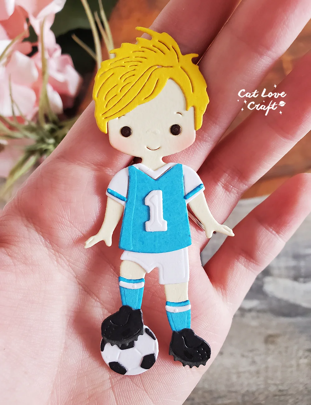 Nigikala Soccer player Boy Girl Metal Cutting Dies Scrapbooking Stencil Die Cuts Card Making DIY Craft Embossing New Die For 2023
