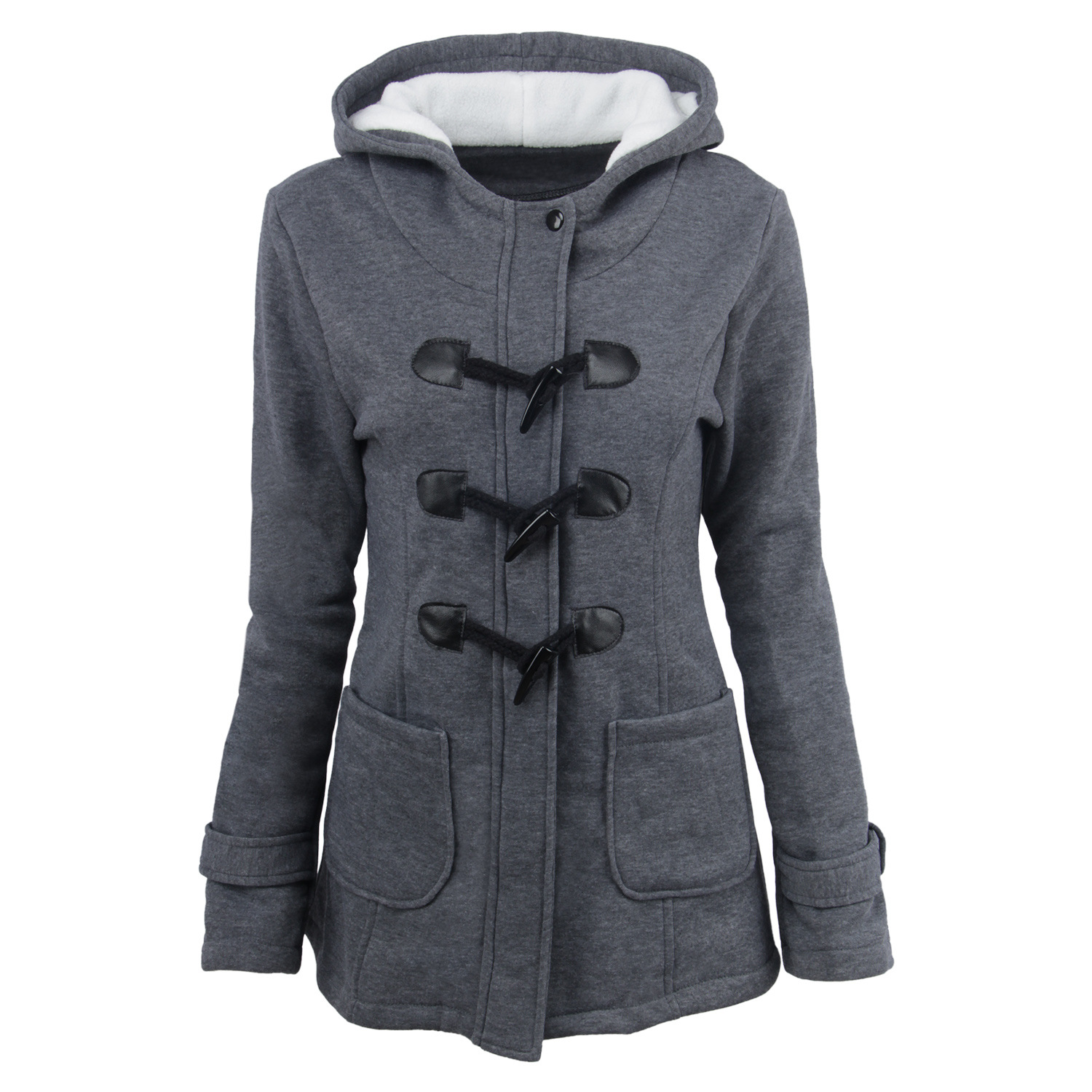 Mature Women Warm Winter Fur Collar Jackets