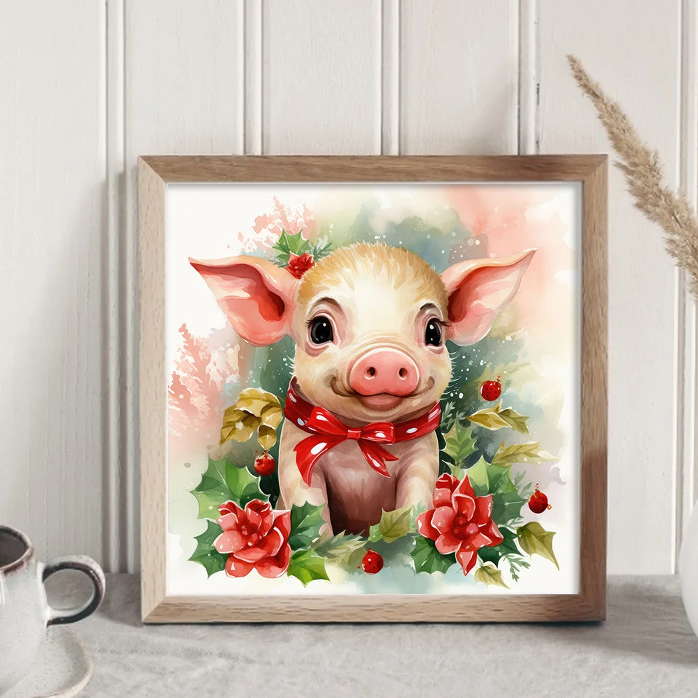 DIY Stamped Cross Stitch 11CT Full Embroidery 40*40cm - Piggy