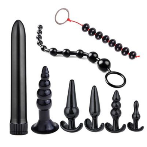 8pcs Anal Sex Toys & Bullet Vibrator - Rose Toy