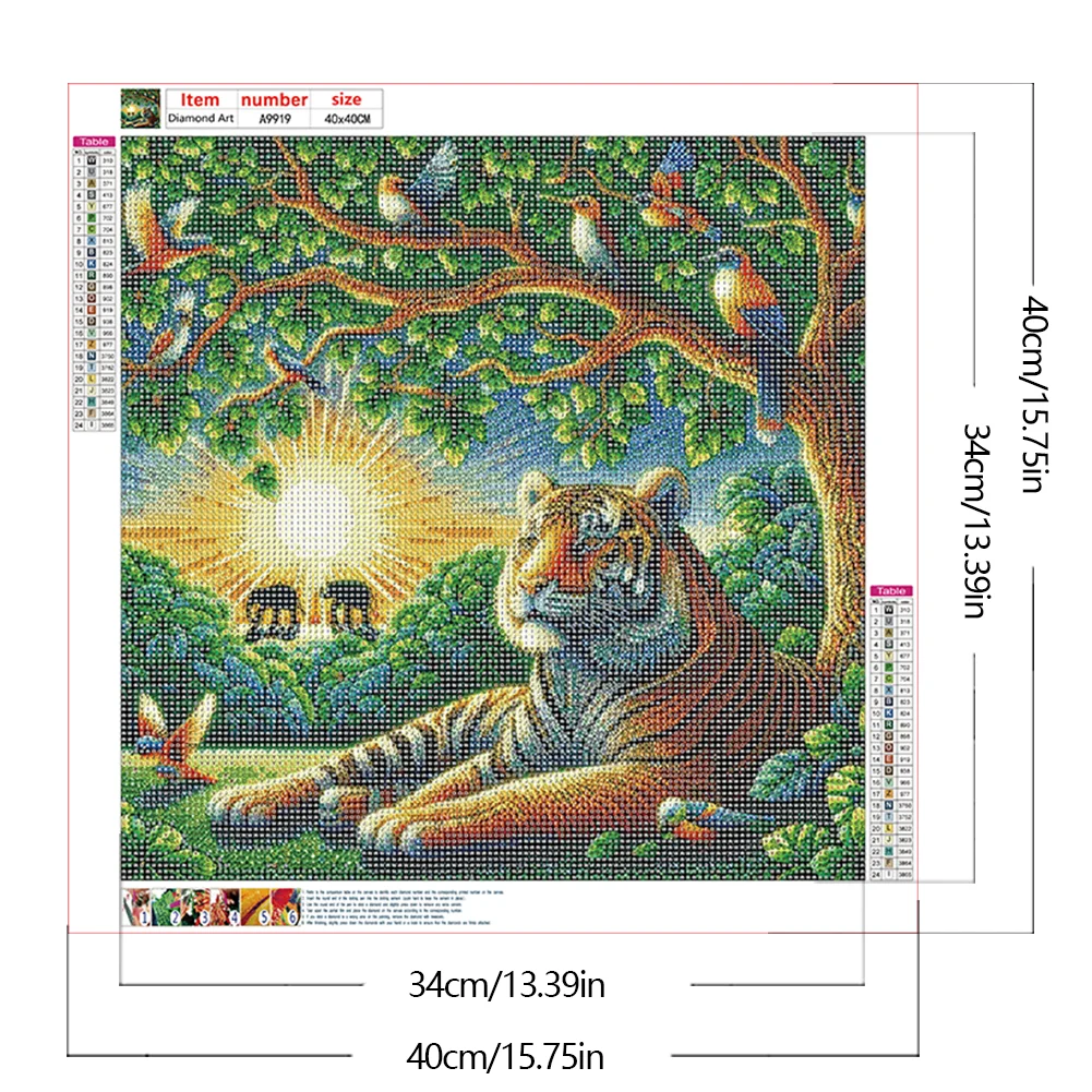 Diamond Painting - Full Round Drill - Tiger(Canvas|40*40cm)