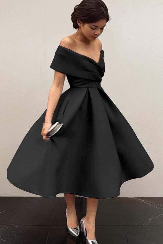 Hidais Stunning Sky Blue Off the Shoulder Sleeveless A Line Short Homecoming Dress 