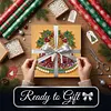 (25x25cm)DIY Pearl Painting Xmas Framed Handmade Pearl Material Art Kit Living Room Decor