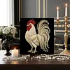 DIY Pearl Painting Rooster for Home Wall Decor with Frame(30x30cm)
