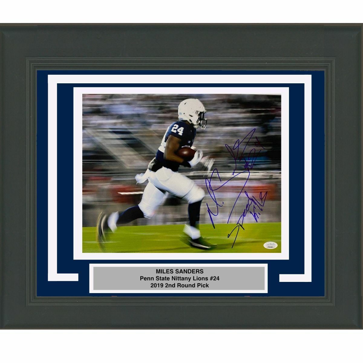 FRAMED Autographed/Signed MILES SANDERS Inscribed Penn State 11x14 Photo Poster painting JSA COA