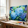 Blue Hydrangea-Framed oil painting by numbers 40*30CM
