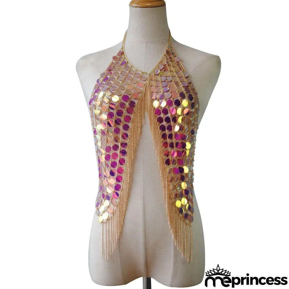 Accessories Style Body Chains Glow Sequin Straps Body Chain