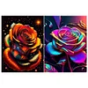 2Pcs/set Diamond Painting-5D Full Round Drill Glitter Rose(40*30 CM)