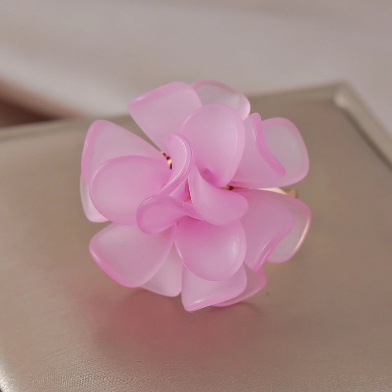 Cute Romantic Flower Alloy Gold Plated Unisex Rings