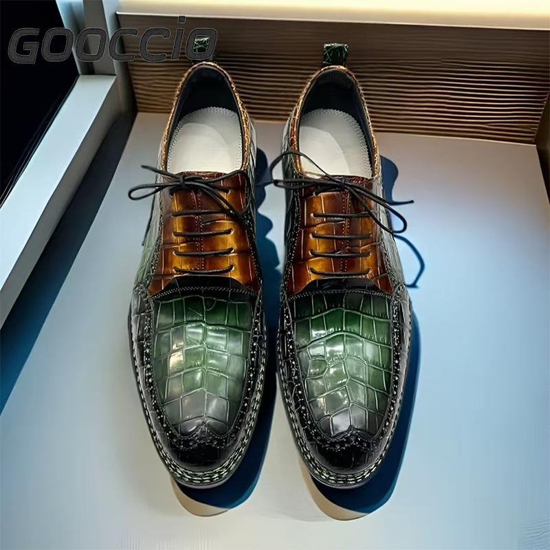 SL180 Crocodile Leather Dress Shoes/Oxford Shoes For Men GOOCCIO   