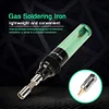 4 in 1 Portable Soldering Iron Kit,Cordless Refillable Gases Soldering Iron Pen Kit,Butane Welding Pen Burner Blow Torch,with Temperature Adjustment Function,Electronic Product Home DIY Repair Tool.