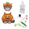 Acrylique t&ecirc;te tremblante citrouille chat - 5d bricolage artisanat ornement