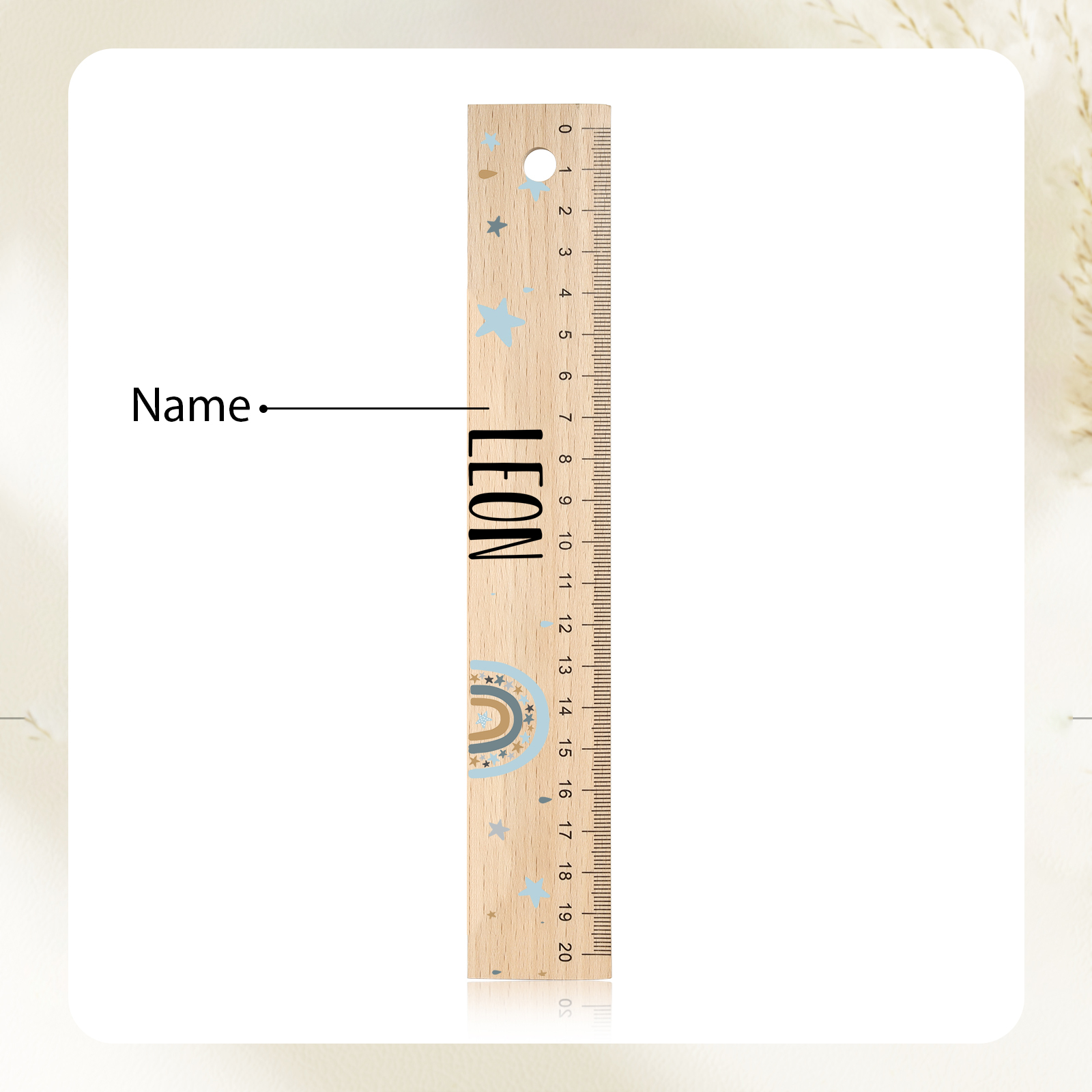 Custom 1 Name Ruler Wooden Ruler Back To School Gift for Boys Girls-Jessemade AU