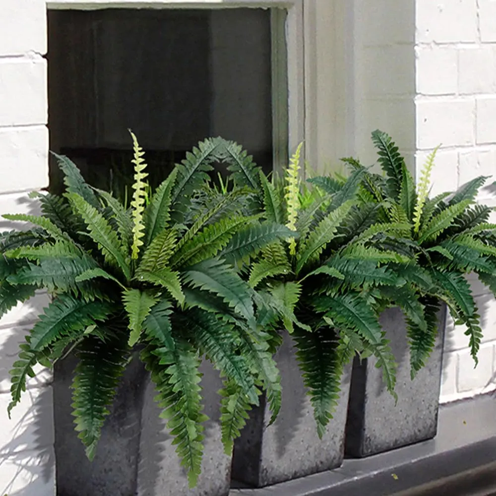 🌱 UV Resistant Ferns Artificial Plants Large for Planters, Office & Home Decor, Outdoor & Indoor