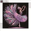 Diamond Painting-DIY Crystal Rhinestone Purple Crystal Ballerina