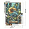 Diamond Painting-DIY Full Round Drill Sunflowers Butterflies Roses