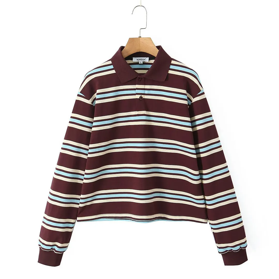 Nigikala Nigikala Striped Short-Sleeved T-Shirt + Low-Rise 100-Fold Skirt 2025 Spring New D79551