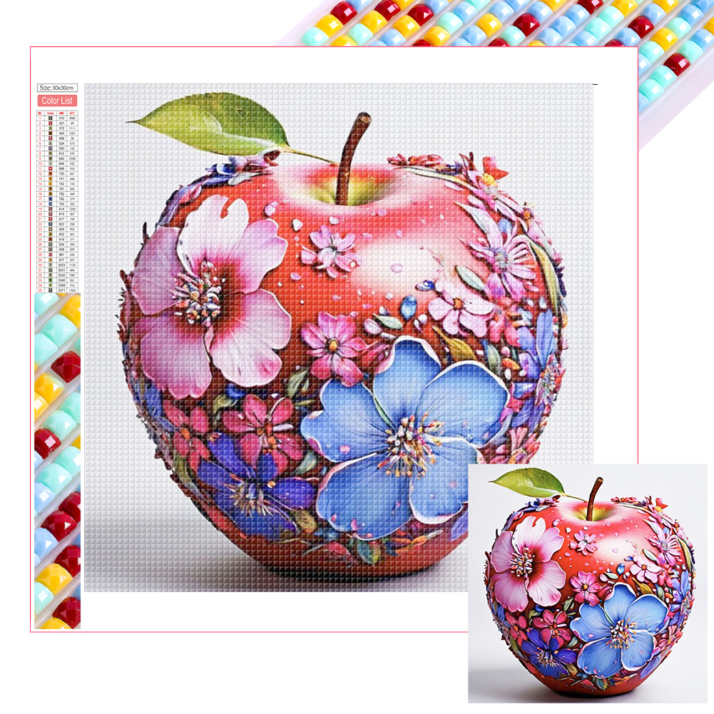 Spring Apple 30*30cm(picture) full square drill diamond painting
