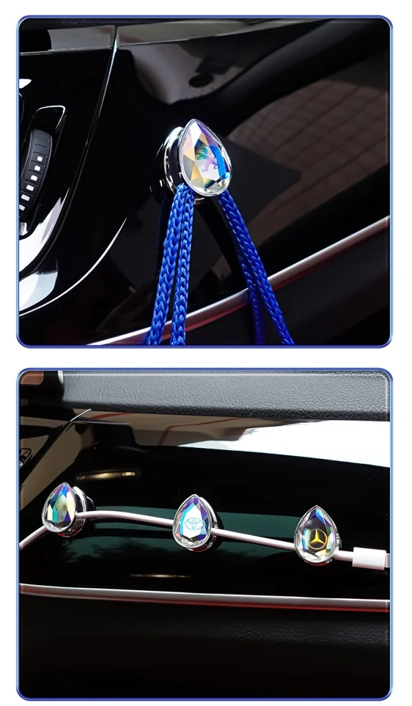 Car Hidden Crystal Colorful Hook