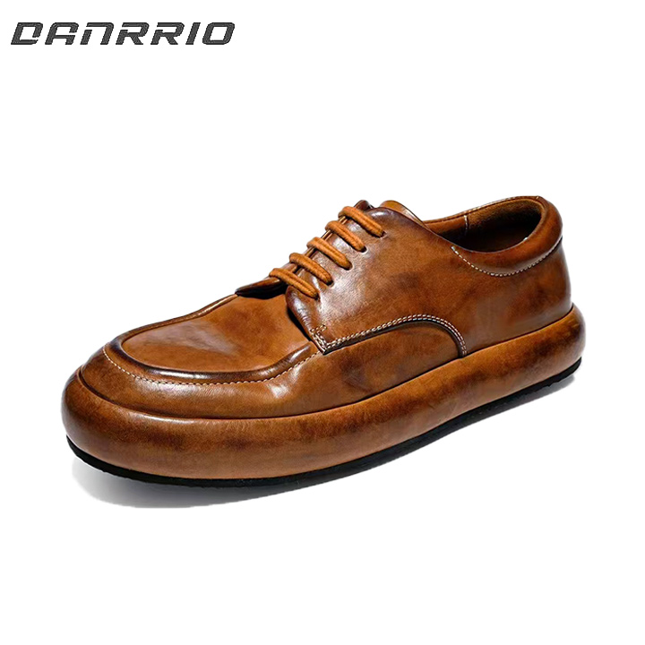 DANRRIO Handmade Retro Horsehide Casual Breathable Wearable Leather Shoes DANRRIO.COM DANRRIO