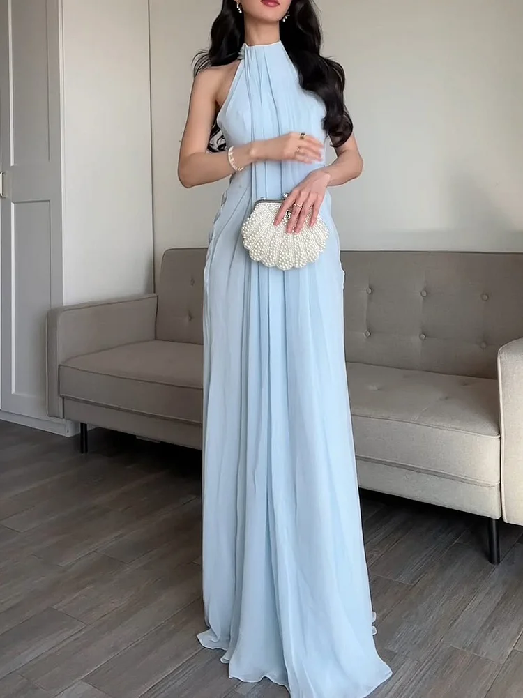 Chiffon Sleeveless Maxi Dress