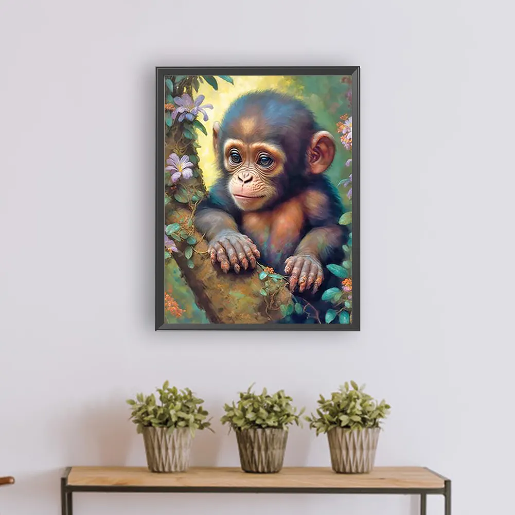 Diamond Painting - Full Round Drill - Monkey(Canvas|30*40cm)