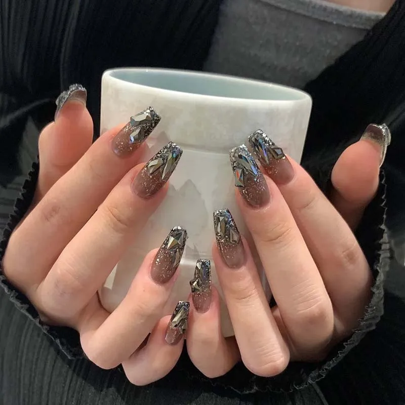 Buyerint 24pcs Wearable Pink Press on Nails – Butterfly Lovely Girl False Nails Tips with Jelly Gel Design  