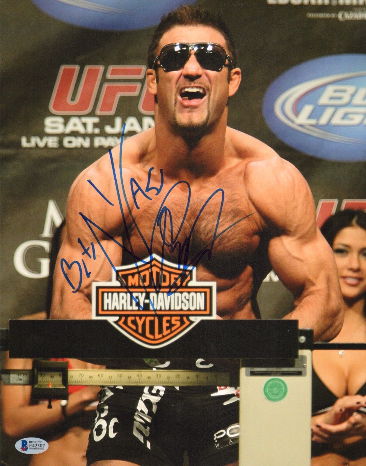 Phil Baroni Signed 11x14 Photo Poster painting BAS Beckett COA UFC Pride FC Picture Autograph 2