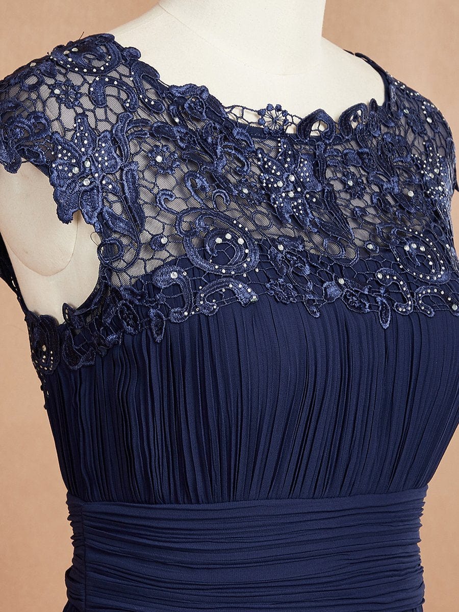 Sophisticated Lace Detail Evening Gown