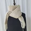 Autumn Winter Grids Knitting Tassels Unisex Shawl Scarf