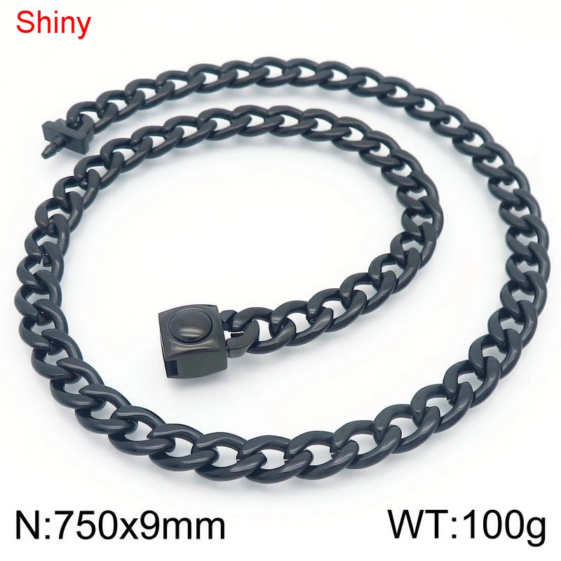 Stainless Steel NK Chain Bracelet Fashion Personality Titanium Steel Figaro Chain Necklace