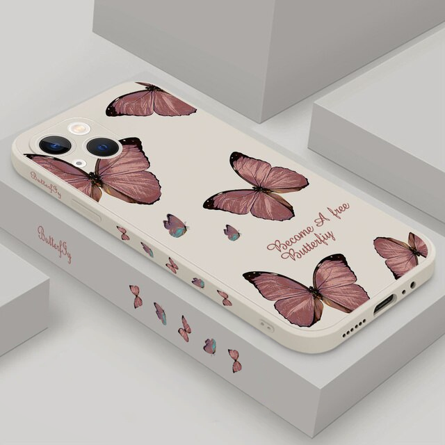 Butterfly silicone ultra-thin phone case