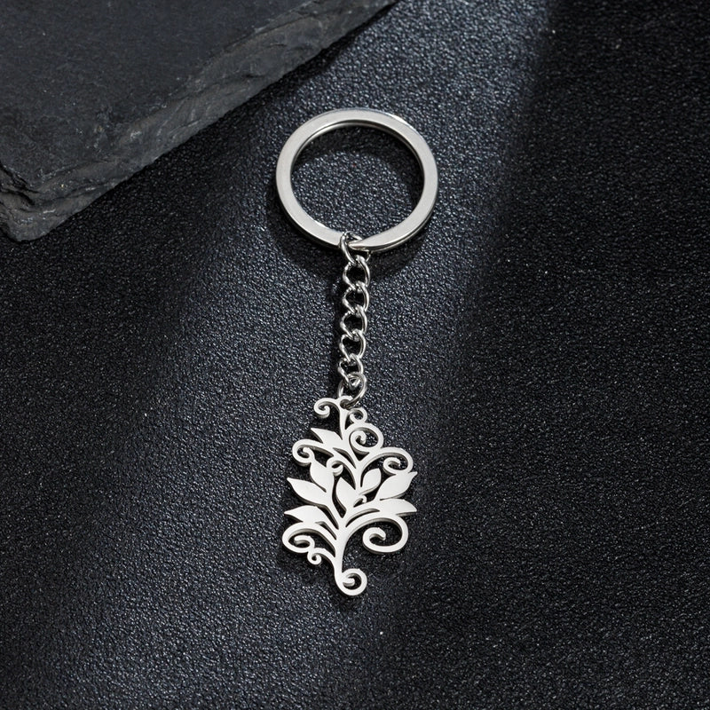 Minimalist Mermaid Stainless Steel Keychain