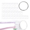 (US Local)30Pcs Acrylic Cross Stitch Threading Board 4x4cm Needlework Thread Sorter
